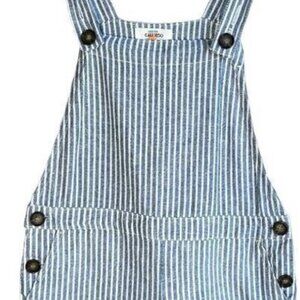 Womens Linen Overall Shorts